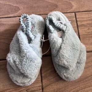 Target Kids Fluffy Slippers - Light Blue